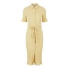 Afbeelding van PIECES TIANA SS MIDI DRESS *IN BLACK, OFFWHITE &YELLOW