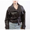 Afbeelding van FAUX LEATHER JACKET DARKBROWN