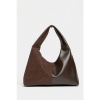 Afbeelding van BROWN SUÈDE/LEATHERLOOK BAG