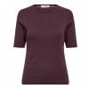 Afbeelding van CO'COUTURE GRANNY EMBROIDERY TEE *in burgundy & mocca*