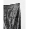 Afbeelding van FAUX LEATHER MIDI SKIRT SPLIT *IN BROWN & BORDEAUX | MADE IN ITALY