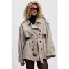 Afbeelding van GESTUZ BIRDIE OVERSIZED SHORT TRENCHCOAT