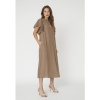 Afbeelding van CO’COUTURE TORA FRILL V-DRESS WALNUT
