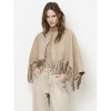 Afbeelding van DANTE6 SPENCER SUEDE FRINGED PONCHO