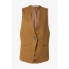 Afbeelding van EDITED WILLOW VEST LINEN GILET *IN WHITE OF BUTTERNUTBROWN