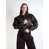 Afbeelding van FAUX LEATHER JACKET WITH BELT *IN BLACK OR BROWN