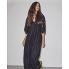 Afbeelding van HAUTE L’AMITIÉ CURVY LACE HEM DRESS BROWN