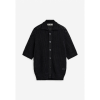 Afbeelding van MAN. MINIMUM KNITTED SS POLO CARDIGAN BLACK