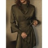 Afbeelding van DANTE6 NOANNE BOLD SATIN SHIRT-WRAPDRESS