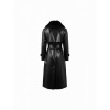 Afbeelding van LEATHER TRENCHCOAT + FAUX FUR COLLAR [DETACHABLE)