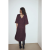 Afbeelding van PRE-ORDER! NOELLA PASTIS LONG DRESS BURGUNDY