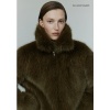 Afbeelding van SOFIE SCHNOOR META FAUX FUR JACKET OLIVE