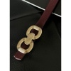 Afbeelding van FIORI DOUBLE BUCKET BELT RIEM *IN BLACK of BEIGE of BURGUNDY