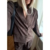 Afbeelding van NOELLA LAUR BLAZER BROWN CORDUROY 