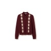 Afbeelding van NOELLA MAXINE KNIT POLO BURGUNDY