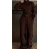 Afbeelding van TRACKSUIT ZIP BROWN / SET