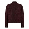 Afbeelding van CO’COUTURE LEO DENIM CROP SHIRT BURGUNDY LEO