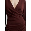 Afbeelding van SECOND FEMALE KOS DRESS BURGUNDY