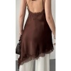 Afbeelding van BROWN FASHION LACE SLIPDRESS 