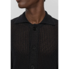 Afbeelding van MAN. MINIMUM KNITTED SS POLO CARDIGAN BLACK