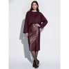 Afbeelding van FAUX LEATHER MIDI SKIRT SPLIT *IN BROWN & BORDEAUX | MADE IN ITALY