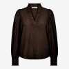 Afbeelding van CO'COUTURE SHINA V-BLOUSE *IN BROWN & OFF WHITE
