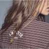 Afbeelding van HAUTE L'AMITIÉ MOCCA STRIPE LOGO PRINT SHIRT 