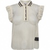 Afbeelding van HAUTE L’AMITIÉ NET FRILL POLO TOP 