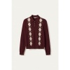 Afbeelding van NOELLA MAXINE KNIT POLO BURGUNDY
