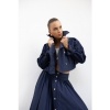 Afbeelding van CROP TRENCH JACKET *IN NAVY & GREEN