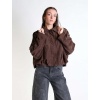 Afbeelding van SUEDE LOOK JACKET DARKBROWN