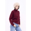 Afbeelding van SOFT TURTLENECK SWEATER WOOL&CASHMERE BLEND *IN BROWN & BORDEAUX