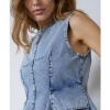 Afbeelding van CO’COUTURE PANCY TOP FADE DENIM