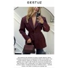 Afbeelding van GESTUZ PAULA WAIST BLAZER BURGUNDY