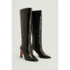 Afbeelding van NA-KD POINTY LOOSE SHAFT BOOTS CROCO *IN TAUPE & BLACK*