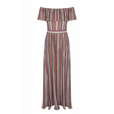 Foto van Maria Tailor Dionini Dress Pink Lurex stripe