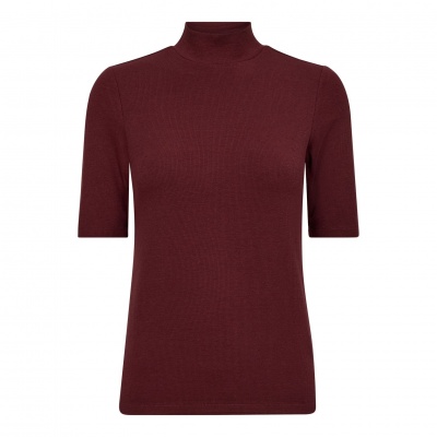 Foto van CO’COUTURE LORIN SS TURTLENECK BURGUNDU