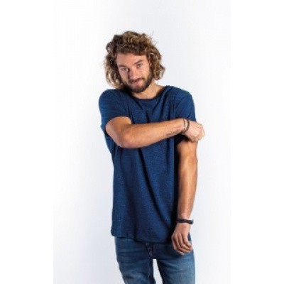Foto van Amsterdenim T-shirt Bloem Vintage Blue