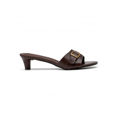 Foto van SANDALS BUCKLE DARKBROWN