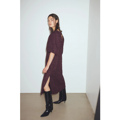 Foto van PRE-ORDER! NOELLA PASTIS LONG DRESS BURGUNDY