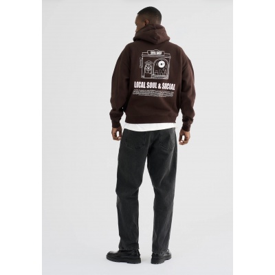 Foto van MAN | RESTERÖDS BACKPRINTED HOODIE