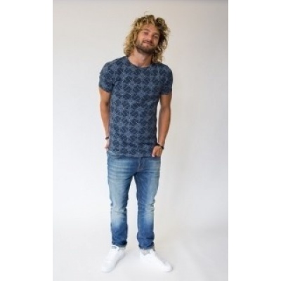 Amterdenim Jelle Bicycle T-shirt Blue/White Amterdenim Jelle Bicycle T-shirt Blue/White