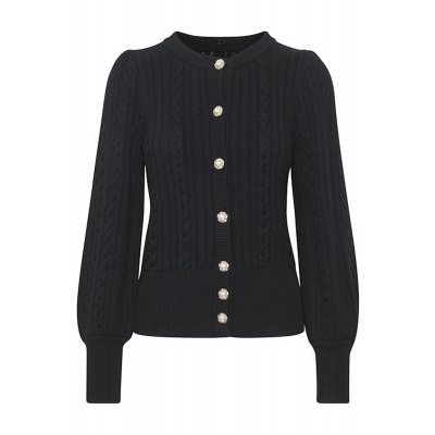 Foto van GESTUZ RAWAN COLLAR CARDIGAN / KABELVEST KATOEN