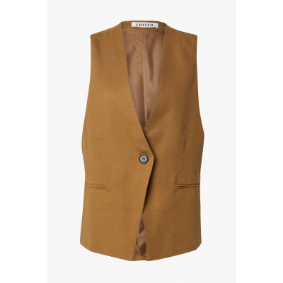 Foto van EDITED WILLOW VEST LINEN GILET *IN WHITE OF BUTTERNUTBROWN