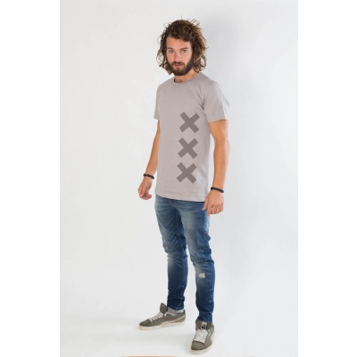 Foto van Amsterdenim T-Shirt KOOS Grey
