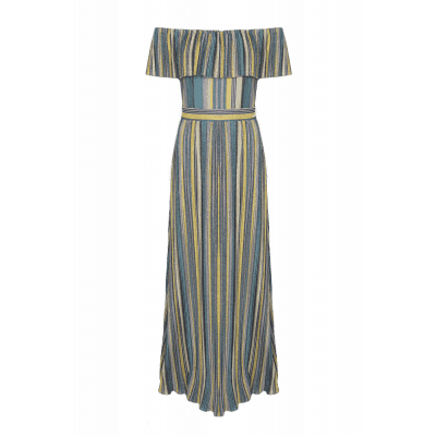 Foto van Maria Tailor Dionini Green Lurex Stripe