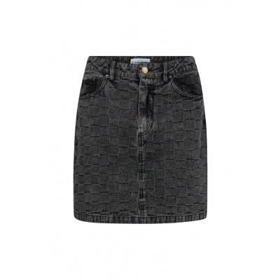 Foto van HAUTE L’AMITIÉ SQUARE DENIM CROP SKIRT 
