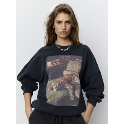 Foto van SOFIE SCHNOOR PARROS OVERSIZED SWEATER LEOPARD