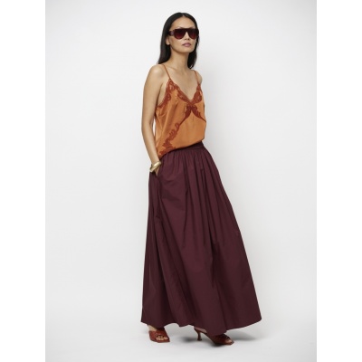 Foto van DANTE6 GISOLE MAXI SKIRT CACAO BERRY 
