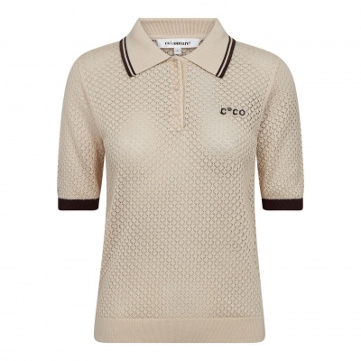 CO’COUTURE LUE POINTELLE POLO KNIT 